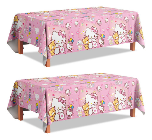 3pcs Hello Kitty Suministro De Mantel Para Fiesta De Cumpleaños