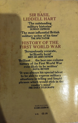 History Of The First World War - Sir Basil Liddell Hart (Usado)