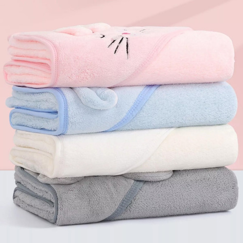Toallas De Baño Algodón Cómodo Con Capucha Para Niños
