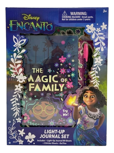 Libreta Diario Mágico Con Luz Disney Encanto Familia Madriga