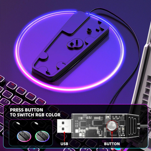 Soporte Vertical Para Consolas Ps5 Con Luces Rgb 7 Colores