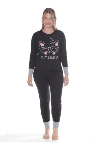 Imagen 9 de 9 de Pijama De Invierno Mujer Talles Grandes 619