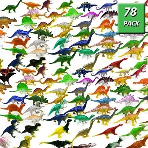 Set De 78 Mini Juguetes De Figuras De Dinosaurios - Variedad
