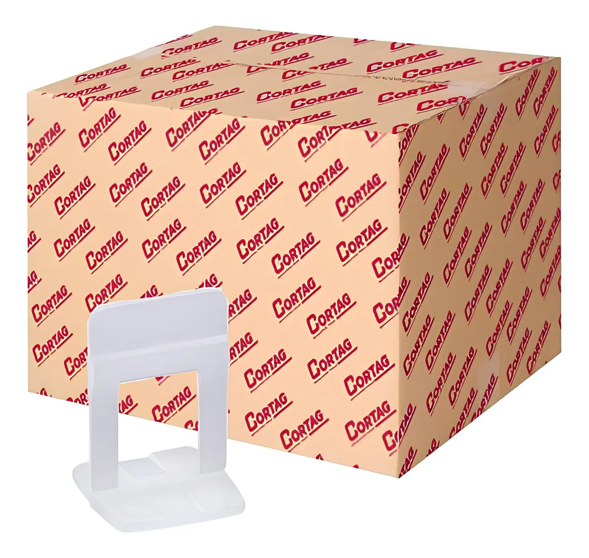 1000 Niveladores Espaçadores Slim Piso Azulejo 2,0mm Cortag Cor Branco