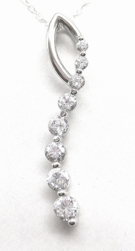 Imagen 1 de 2 de Dije Con Zirconias 2.0ctw Plata Ley .925 Con Cadena