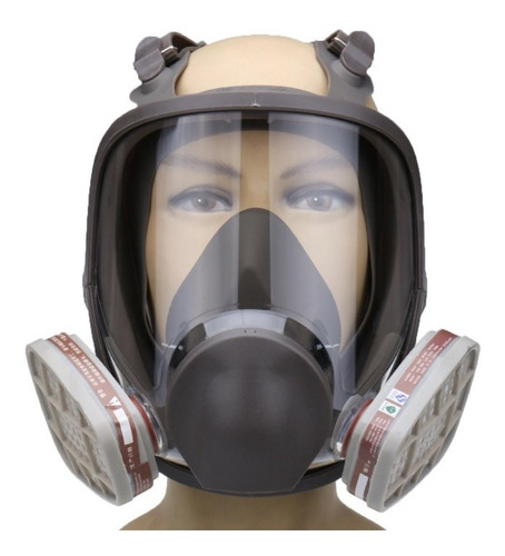 Mascara De Gas Full Face 6800, En Caja + 2 Filtros N95 