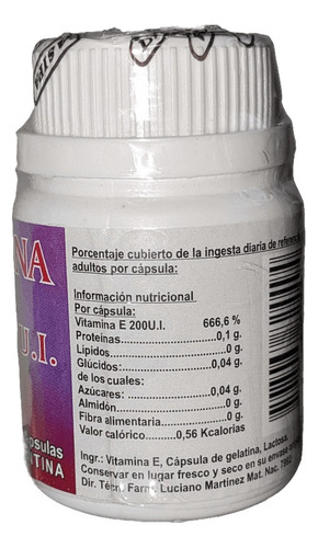 Vitamina E 200 Ui X 40 Comprimidos Dasipa