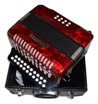 Comprar Acordeon 8 Bajos Llaves De Botones Diatonico Rojo J. Meister