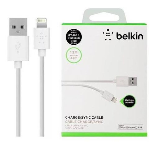 Cable Lightning Usb iPhone Belkin 1.2 Metros Original Envio