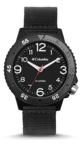 Reloj Columbia Caballero Correa Nylon Color Negro Css12-002