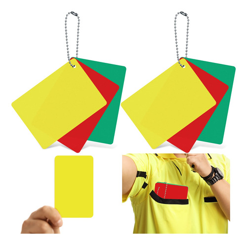 Juego De 2 Cartas De Penalizacion De Arbitro De Futbol, Jueg