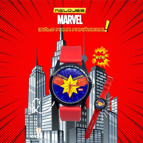Imagen 2 de 4 de Reloj Marvel Coleccion Capitana Marvel Unisex