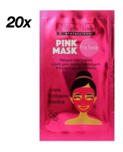 Matto Verde Pink Mask Pré Festa 20x8g