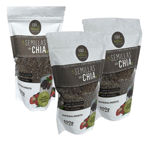 3 Semillas De Chia 600 Grs 100% Natural - g