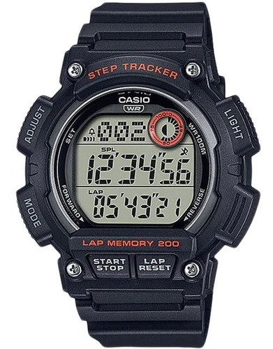 Reloj Casio Caballero Digital Step Tracke Memoria Mod Ws2100