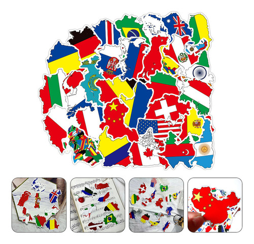 X Pegatinas De País, Pegatinas Con Banderas, Apliques, 100
