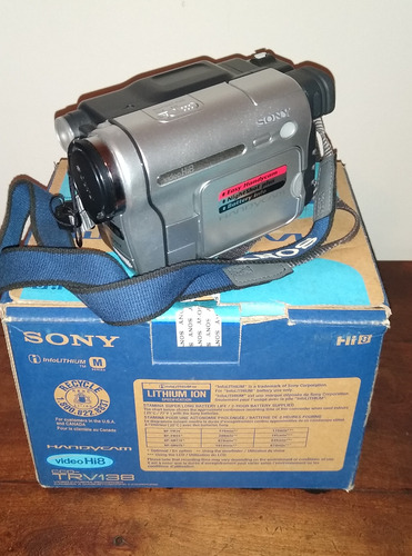 Handycam Sony Hi8 Trv138, Cargador, Conexión Tv, Cassette. Plateado