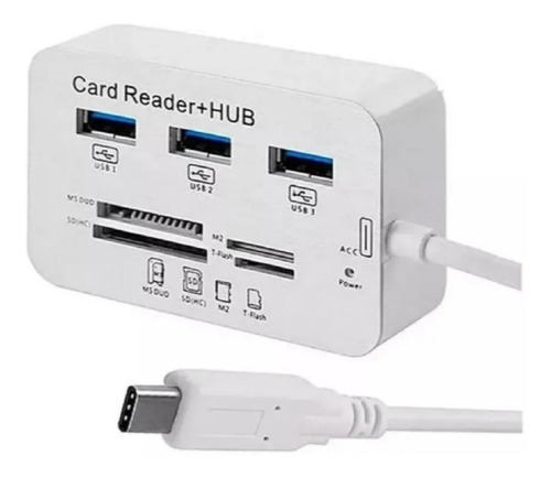 Usb 3.0 Hub + Leitor Cartão Para Acessórios De Computador