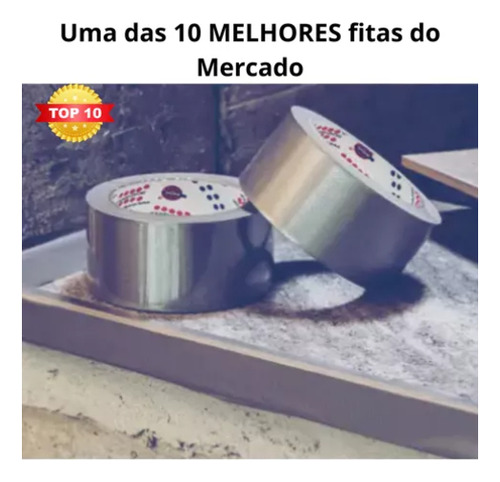 Kit Com 7 Fita Adesiva Multiuso Silver Tape Prata 50x5 Prateado Lisa