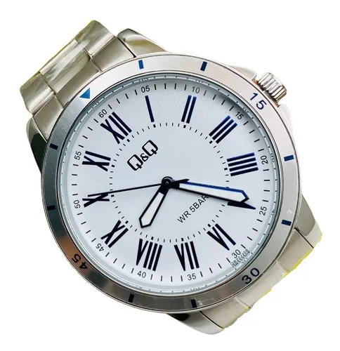 Reloj Qyq Caballero Numeros Romanos Pulso En Acero envio Cuotas