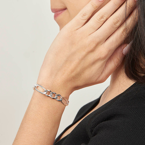 Pulsera Hombre Figaro D 8mm De Plata Ley.925 Duodeluxejoyas®