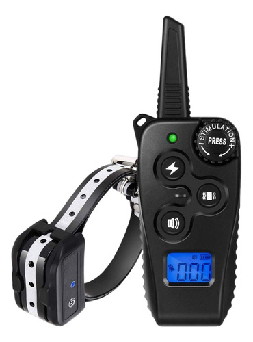 Collar De Adiestramiento Para Mascotas Con Control Remoto Negro