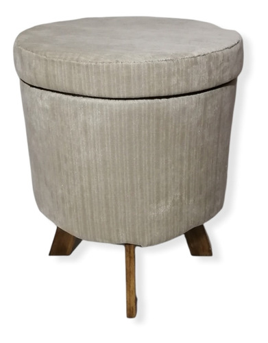 Puff Taburete Circular Color Beige