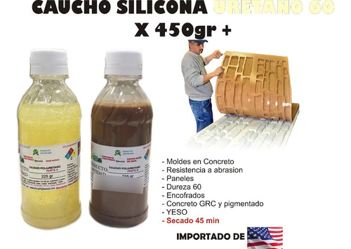 Caucho Silicona Liquida Uretano 60 X 450g Roca Paredes