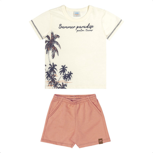 Conjunto Bebê Menino Camiseta Summer Bermuda Marlan 60063