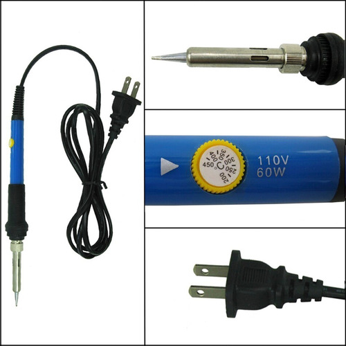 Kit Multímetro Dt830d Ac Dc + Cautín 60w Soldador Con Puntas