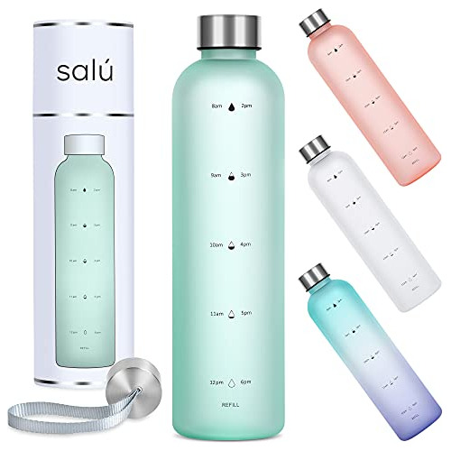 Salú 32 Oz Tritan/bpa-free Water Bottle W/time Swkhu