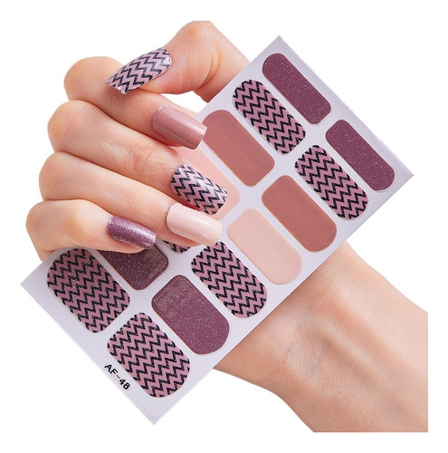 Tiras De Esmalte De Uñas: Envolturas Adhesivas Con Lima