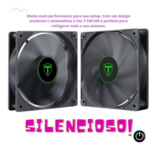 Cooler Fan Black 120mm T-dagger T-tgf100 Silencioso