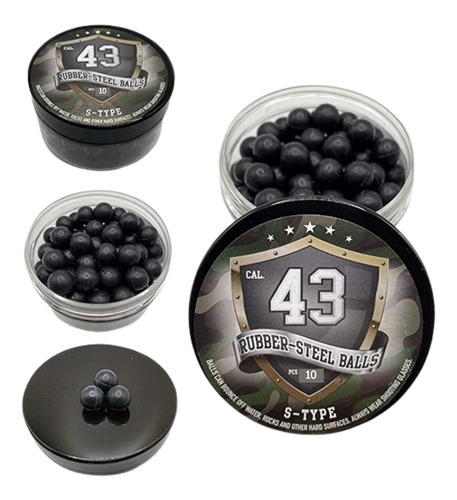 Pelotas Caucho 100 Defensa Personal .43 Paintball Xtr C