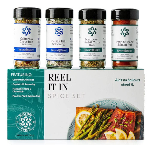 Savory Spice Reel It In Spice Set | Juego De 4 Tarros De Con