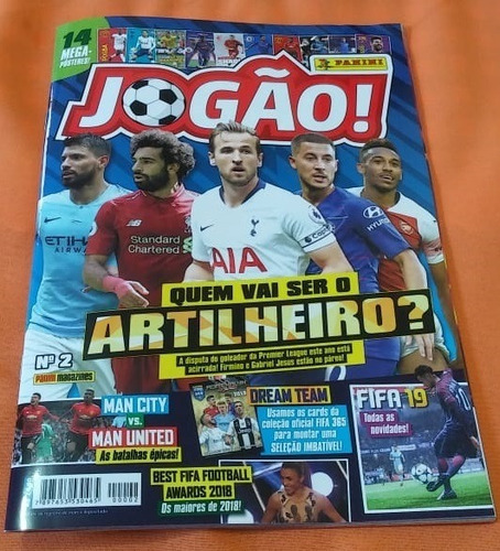 Revista Jogão Nº 02 + 9 Cards Fifa 365 2019, + Lata Da Copa