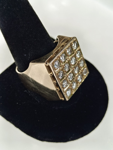 Anillo Para Caballero Oro 14k Y Diamantes Naturales 33.9 G.