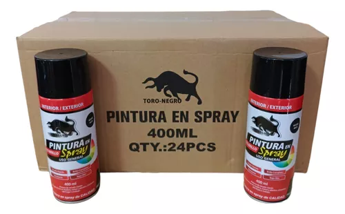 Pintura Spray Negro Mate Aerosol Uso General