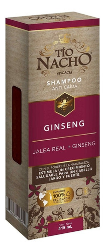 Shampoo Tío Nacho Anti Caída Jalea Real Y Ginseng 415 Ml