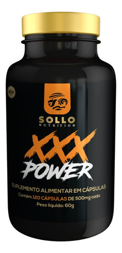 Xxx Power - 120 cápsulas (libido, vasodilatador), sabor sin sabor