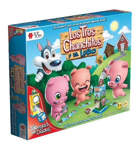 Los Tres Chanchitos Y El Lobo - Juego De Mesa Top Toys