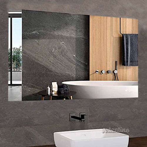 Imagen 6 de 10 de Espejo Pared Rectangular Baño Living 80x60 Listo Colgar 4 Mm