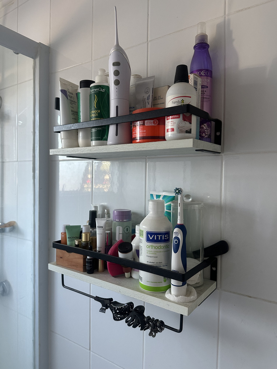 Foto real de Repisas Flotantes Para Montaje En Pared Kit X2 Estantes