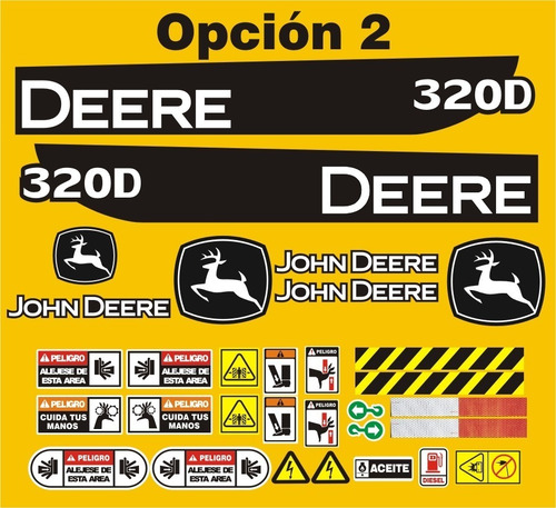 Calcomanías Para Minicargador Jd 320d Opción 2