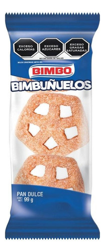 2 Pzas Pan Dulce Bimbo Con AzĂșcar 99 G
