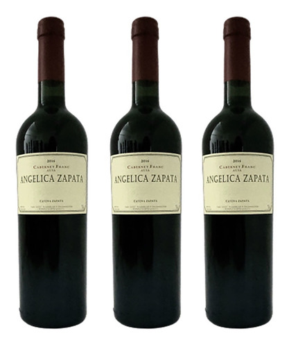 Vino Angelica Zapata Cabernet Franc 750 Ml Botella Pack X3