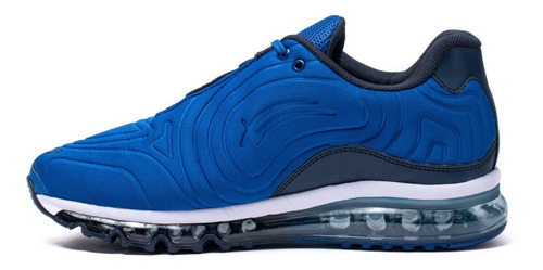 Imagen 3 de 7 de Tenis Deportivo Karosso Grabado Suela De Aire Azul Rey 7537