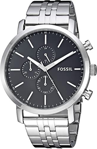 Fossil Luther - Reloj De Cuarzo Para Hombre, Acero