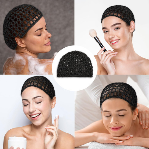 Envoltório De Cabelo De Malha De 3 Peças, Touca De Dormir Ma