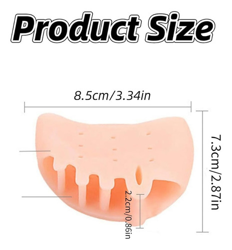 Separadores De Dedos De Silicona Hyggear Para Mujer, 1 Par